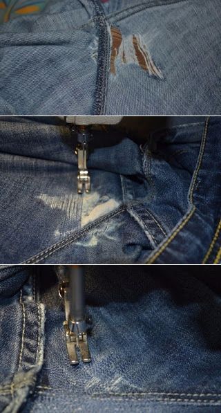 Stitching and repairing a garment